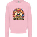 Grateful For Gaming Thanksgiving Video Games Mens Sweatshirt Jumper Light Pink