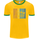 A Locomotive Trainspotter Trains Trainspotting Mens Ringer T-Shirt FotL Gold/Green