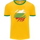 Torn Bulgaria Flag Bulgarian Day Football Mens Ringer T-Shirt FotL Gold/Green
