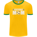 Football Mum Mom Mens Ringer T-Shirt FotL Gold/Green