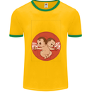 Angry Mom New Baby Pregnancy Pregnant Mens Ringer T-Shirt FotL Gold/Green