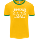 30th Birthday 30 Year Old This Is What Mens Ringer T-Shirt FotL Gold/Green