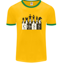 Chess Elements Periodic Table Mens Ringer T-Shirt Gold/Green