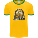 Farm Girls Can Do It All Funny Farming Mens Ringer T-Shirt Gold/Green