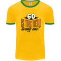 60th Birthday 60 is the New 21 Funny Mens Ringer T-Shirt Gold/Green