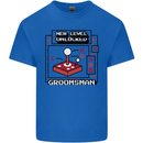 Groomsman New Level Unlocked Funny Best Man Mens Cotton T-Shirt Tee Top Royal Blue