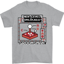 Groomsman New Level Unlocked Funny Best Man Mens T-Shirt 100% Cotton Sports Grey