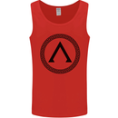 Gym Lambda Symbol Bodybuilding Training Mens Vest Tank Top Red