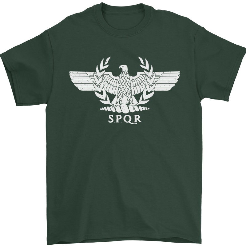 Gym SPQR Training Bodybuilding Mens T-Shirt 100% Cotton Forest Green