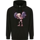 Gym Skeleton Bodybuilding Training Top Mens 80% Cotton Hoodie Black
