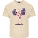 Gym Skeleton Bodybuilding Training Top Mens Cotton T-Shirt Tee Top Natural