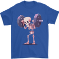 Gym Skeleton Bodybuilding Training Top Mens T-Shirt 100% Cotton Royal Blue