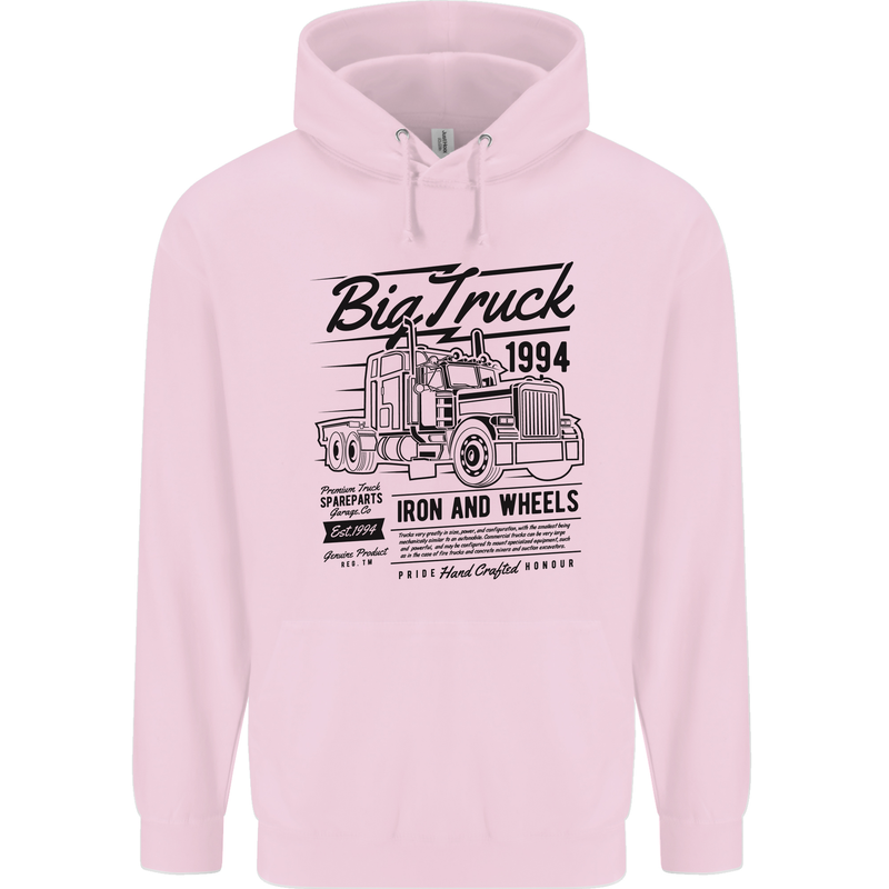 HGV Driver Big Truck Lorry Childrens Kids Hoodie Light Pink