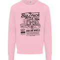 HGV Driver Big Truck Lorry Kids Sweatshirt Jumper Light Pink