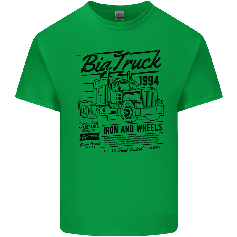 HGV Driver Big Truck Lorry Kids T-Shirt Childrens Irish Green