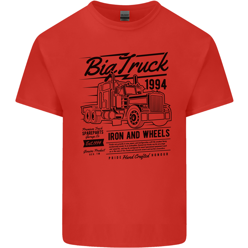 HGV Driver Big Truck Lorry Kids T-Shirt Childrens Red