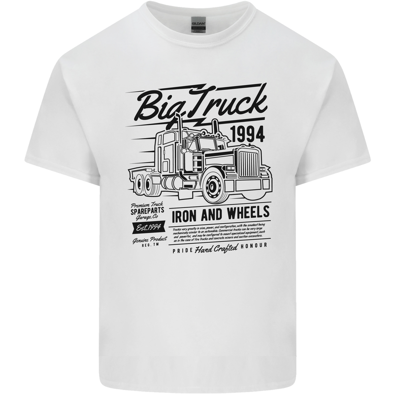 HGV Driver Big Truck Lorry Kids T-Shirt Childrens White