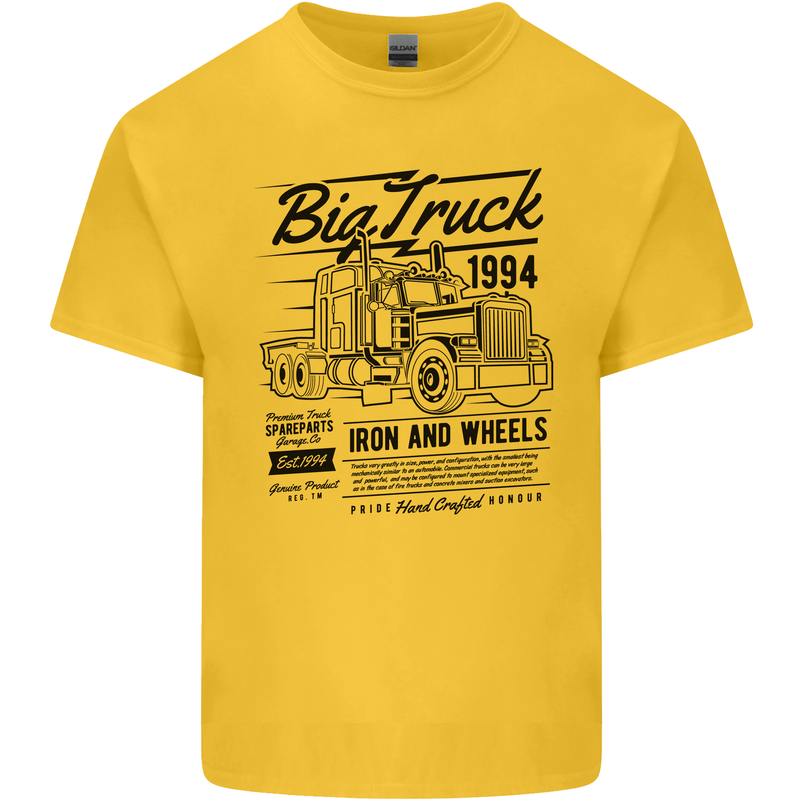 HGV Driver Big Truck Lorry Kids T-Shirt Childrens Yellow