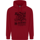 HGV Driver Big Truck Lorry Mens 80% Cotton Hoodie Red