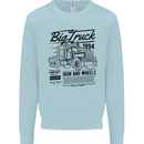 HGV Driver Big Truck Lorry Mens Sweatshirt Jumper Light Blue