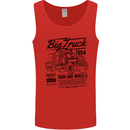 HGV Driver Big Truck Lorry Mens Vest Tank Top Red
