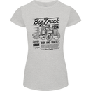 HGV Driver Big Truck Lorry Womens Petite Cut T-Shirt Sports Grey