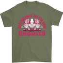 Hanging With My Gnomies Funny Gnome Mens T-Shirt 100% Cotton Military Green