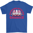 Hanging With My Gnomies Funny Gnome Mens T-Shirt 100% Cotton Royal Blue