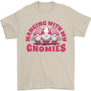 Hanging With My Gnomies Funny Gnome Mens T-Shirt 100% Cotton Sand