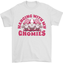 Hanging With My Gnomies Funny Gnome Mens T-Shirt 100% Cotton White