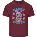 Happy Easter Bunny Mens Cotton T-Shirt Tee Top Maroon