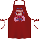 Hardcore Gamer Video Games Cotton Apron 100% Organic Maroon