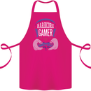Hardcore Gamer Video Games Cotton Apron 100% Organic Pink