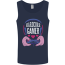 Hardcore Gamer Video Games Mens Vest Tank Top Navy Blue