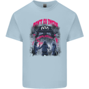 Haunted House Halloween Ghosts Spooks Mens Cotton T-Shirt Tee Top Light Blue