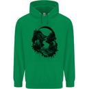 Headphones & Nature Music Trekking Hiking Childrens Kids Hoodie Irish Green