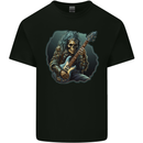 Heavy Metal Rock Skull Guitar Music Mens Cotton T-Shirt Tee Top Black