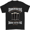 a black t - shirt that says, hello darkness my old friend i've