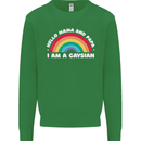 Hello Mama & Papa Im a Gaysian LGBT Kids Sweatshirt Jumper Irish Green