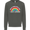Hello Mama & Papa Im a Gaysian LGBT Kids Sweatshirt Jumper Storm Grey