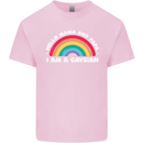 Hello Mama & Papa Im a Gaysian LGBT Kids T-Shirt Childrens Light Pink
