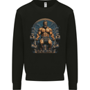 Hercules Gym Bodybuilding Weightlifting Training Mens Sweatshirt Jumper Black