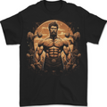 Hercules Gym Weightlifting Training Bodybuilding Mens T-Shirt 100% Cotton BLACK