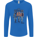 Hi-Fi Head Obscure Music Mens Long Sleeve T-Shirt Royal Blue