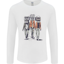 Hi-Fi Head Obscure Music Mens Long Sleeve T-Shirt White