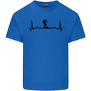 Hiking ECG Walking Rambling Trekking Pulse Mens Cotton T-Shirt Tee Top Royal Blue
