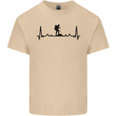 Hiking ECG Walking Rambling Trekking Pulse Mens Cotton T-Shirt Tee Top Sand