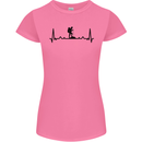 Hiking ECG Walking Rambling Trekking Pulse Womens Petite Cut T-Shirt Azalea