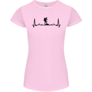 Hiking ECG Walking Rambling Trekking Pulse Womens Petite Cut T-Shirt Light Pink