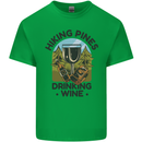 Hiking Pines Drinking Wine Funny Alcohol Mens Cotton T-Shirt Tee Top Irish Green